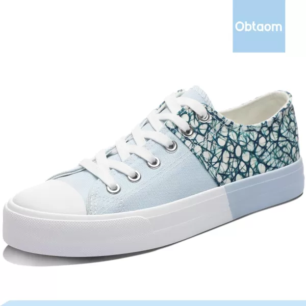 Obtaom Women’s Canvas Shoes Low Top Fashion Sneakers Slip on Walking Shoe