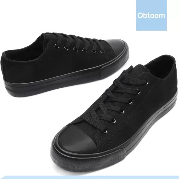 Obtaom Women’s Canvas Shoes Low Top Fashion Sneakers Slip on Walking Shoe
