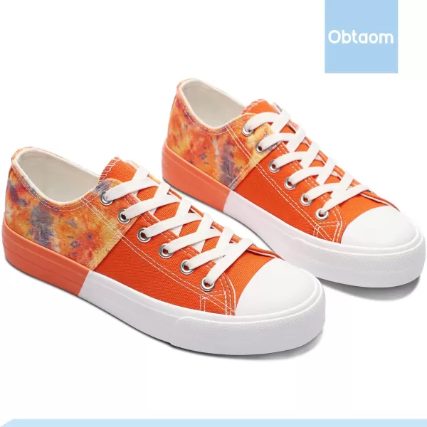 Obtaom Women’s Canvas Shoes Low Top Fashion Sneakers Slip on Walking Shoe