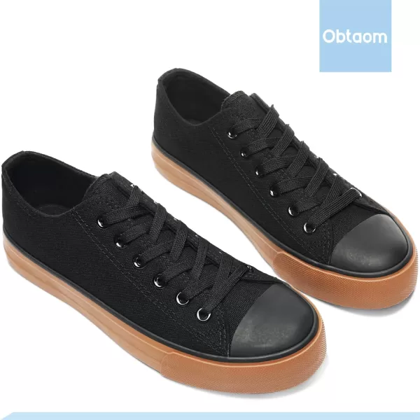 Obtaom Women’s Canvas Shoes Low Top Fashion Sneakers Slip on Walking Shoe