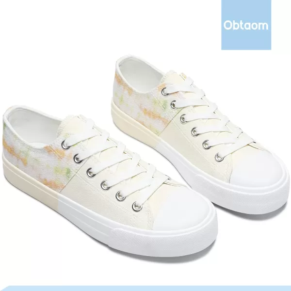 Obtaom Women’s Canvas Shoes Low Top Fashion Sneakers Slip on Walking Shoe