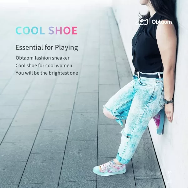 Obtaom Women’s Canvas Shoes Low Top Fashion Sneakers Slip on Walking Shoe