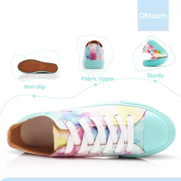 Obtaom Women’s Canvas Shoes Low Top Fashion Sneakers Slip on Walking Shoe
