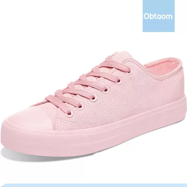 Obtaom Women’s Canvas Shoes Low Top Fashion Sneakers Slip on Walking Shoe