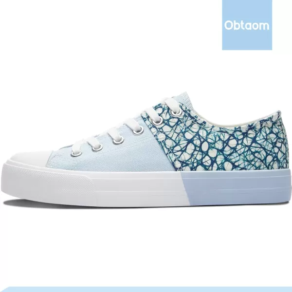 Obtaom Women’s Canvas Shoes Low Top Fashion Sneakers Slip on Walking Shoe