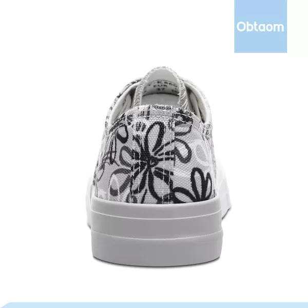 Obtaom Women’s Canvas Shoes Low Top Fashion Sneakers Slip on Walking Shoe