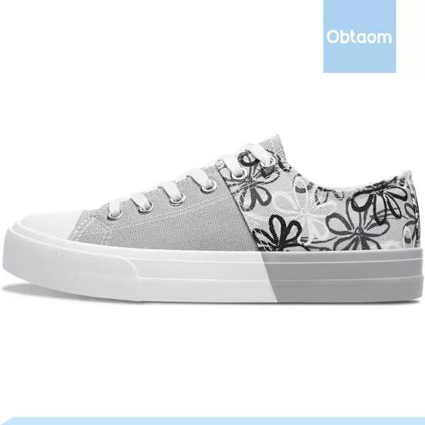 Obtaom Women’s Canvas Shoes Low Top Fashion Sneakers Slip on Walking Shoe