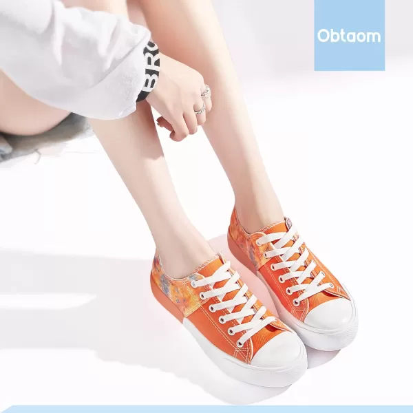 Obtaom Women’s Canvas Shoes Low Top Fashion Sneakers Slip on Walking Shoe