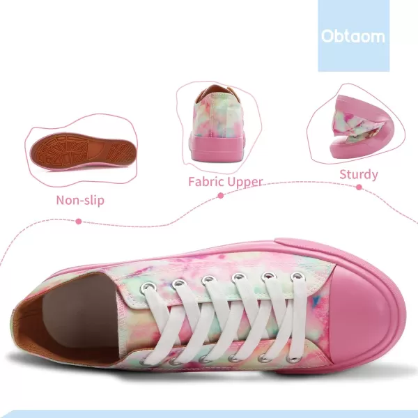 Obtaom Women’s Canvas Shoes Low Top Fashion Sneakers Slip on Walking Shoe