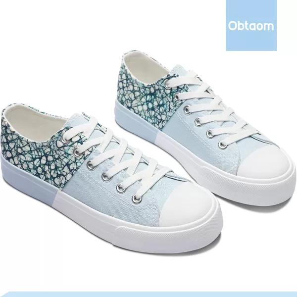 Obtaom Women’s Canvas Shoes Low Top Fashion Sneakers Slip on Walking Shoe