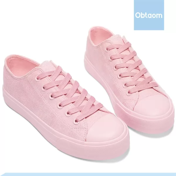 Obtaom Women’s Canvas Shoes Low Top Fashion Sneakers Slip on Walking Shoe