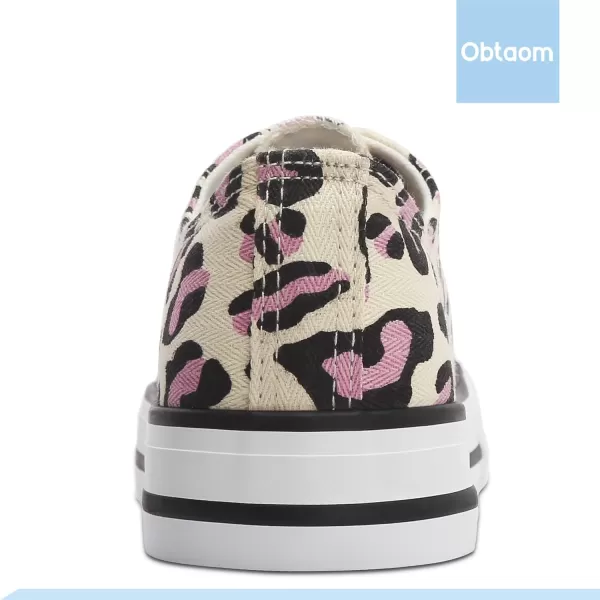 Obtaom Women’s Canvas Shoes Low Top Fashion Sneakers Slip on Walking Shoe