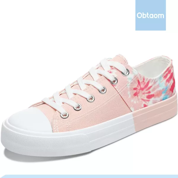 Obtaom Women’s Canvas Shoes Low Top Fashion Sneakers Slip on Walking Shoe