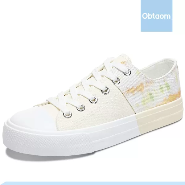Obtaom Women’s Canvas Shoes Low Top Fashion Sneakers Slip on Walking Shoe