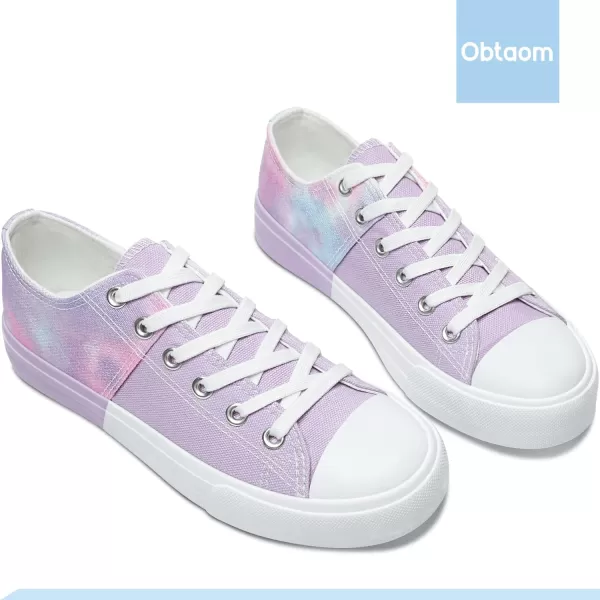 Obtaom Women’s Canvas Shoes Low Top Fashion Sneakers Slip on Walking Shoe