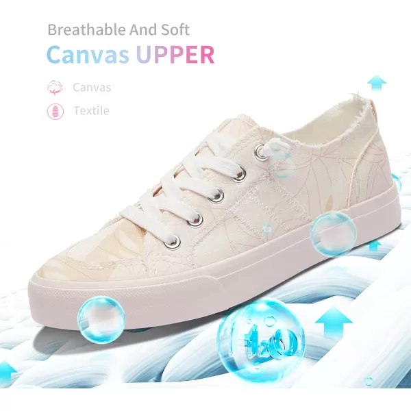 Obtaom Women's Play Fashion Sneaker White Color Washed and Leopard Canvas Slip on Shoes