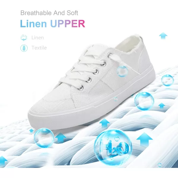 Obtaom Women's Play Fashion Sneaker White Color Washed and Leopard Canvas Slip on Shoes