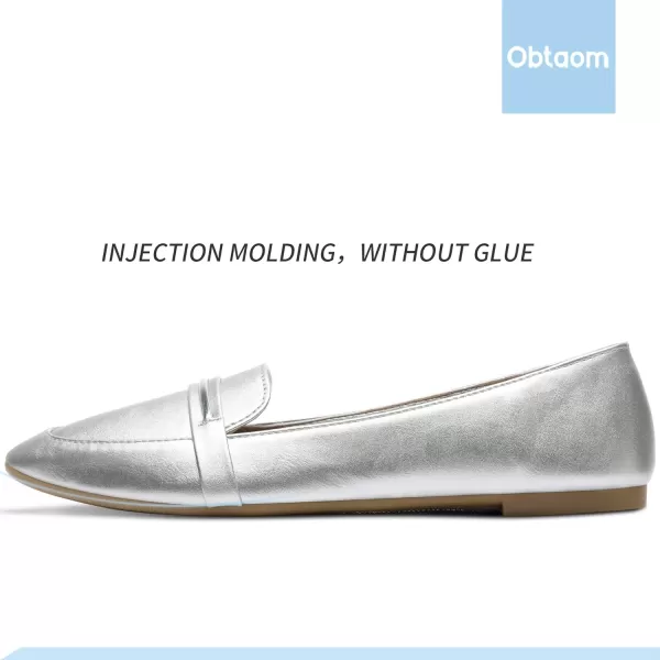 Obtaom Women's Pointy Toe Loafer Flat Comfortable Faux Suede Work Shoes,Cute Penny Loafer Slip On Ballet Flat