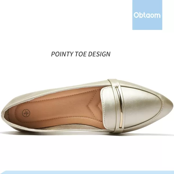 Obtaom Women's Pointy Toe Loafer Flat Comfortable Faux Suede Work Shoes,Cute Penny Loafer Slip On Ballet Flat
