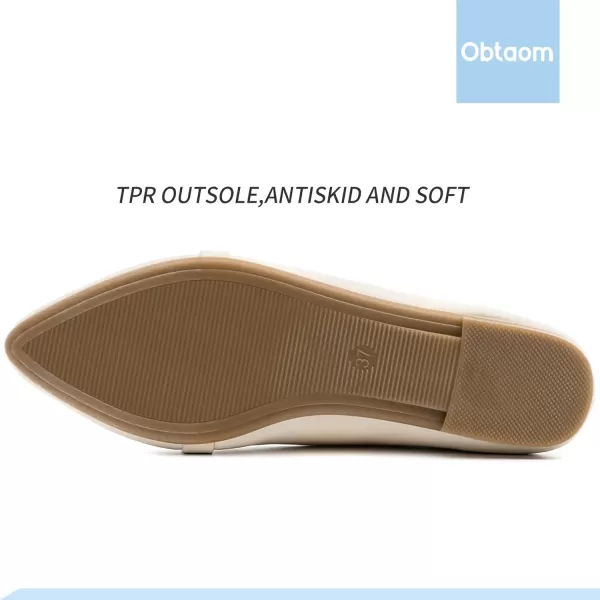 Obtaom Women's Pointy Toe Loafer Flat Comfortable Faux Suede Work Shoes,Cute Penny Loafer Slip On Ballet Flat