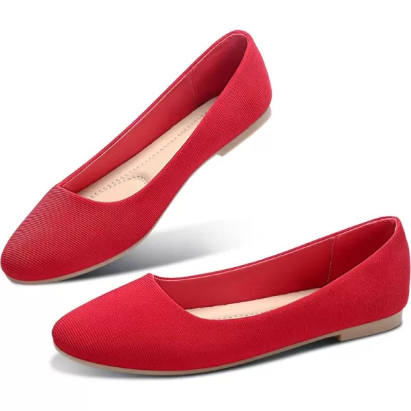 Obtaom Round Toe Women Flat Shoes Slip on Girls Dress Black Ballet Flats
