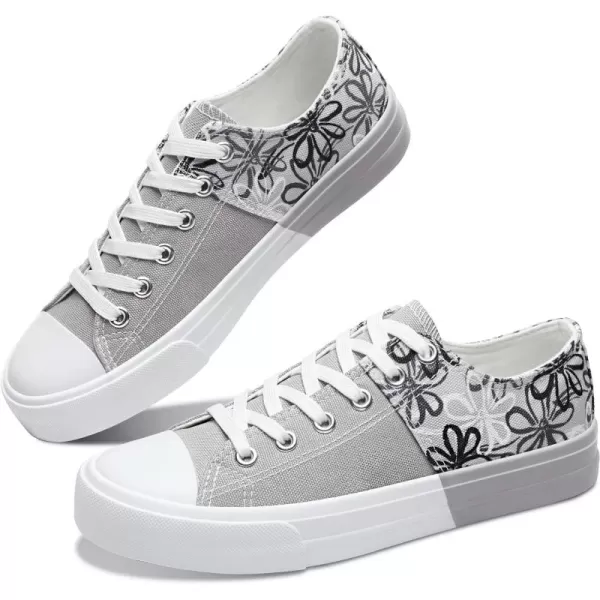 Obtaom Women’s Canvas Shoes Low Top Fashion Sneakers Slip on Walking Shoe
