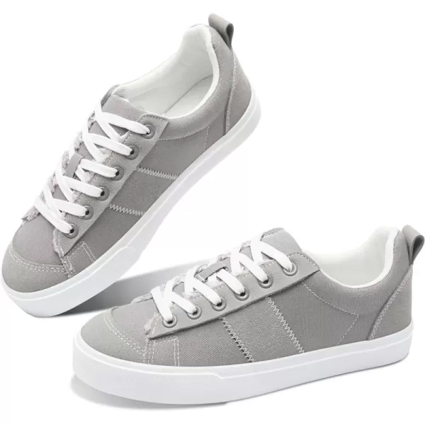 Obtaom Women's Canvas Sneakers Cute Lace up Fashion Sneaker Comfortable Skate Shoe for Lady Casual Tennis Flats
