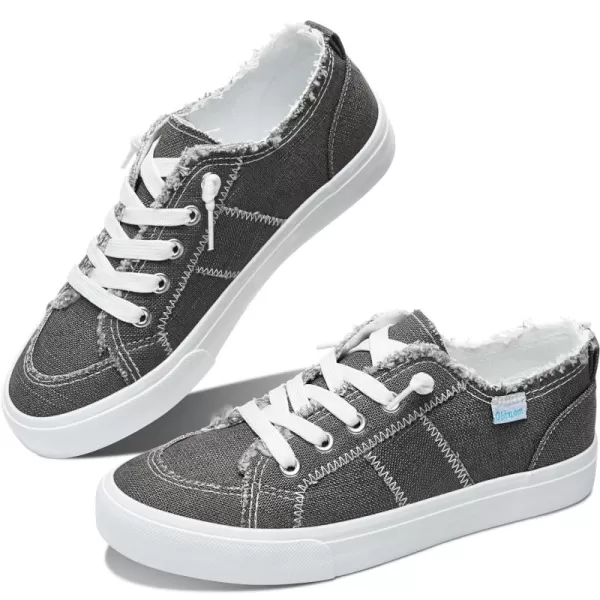 Obtaom Women's Play Fashion Sneaker White Color Washed and Leopard Canvas Slip on Shoes