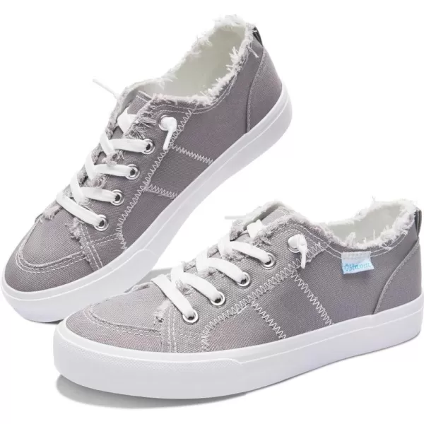 Obtaom Women's Play Fashion Sneaker White Color Washed and Leopard Canvas Slip on Shoes