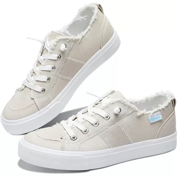 Obtaom Women's Play Fashion Sneaker White Color Washed and Leopard Canvas Slip on Shoes