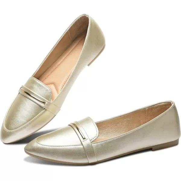 Obtaom Women's Pointy Toe Loafer Flat Comfortable Faux Suede Work Shoes,Cute Penny Loafer Slip On Ballet Flat
