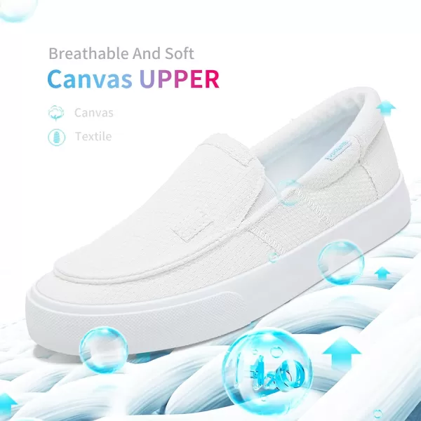 Obtaom Slip On Shoes Canvas Slip On Sneakers Comfy Arch Support Flats Casual Canvas Fashion Sneaker