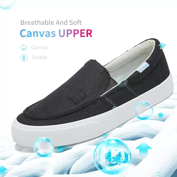 Obtaom Slip On Shoes Canvas Slip On Sneakers Comfy Arch Support Flats Casual Canvas Fashion Sneaker