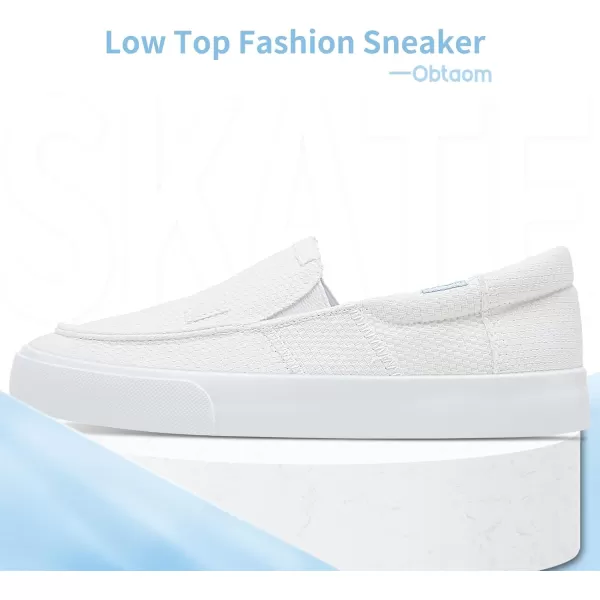 Obtaom Slip On Shoes Canvas Slip On Sneakers Comfy Arch Support Flats Casual Canvas Fashion Sneaker