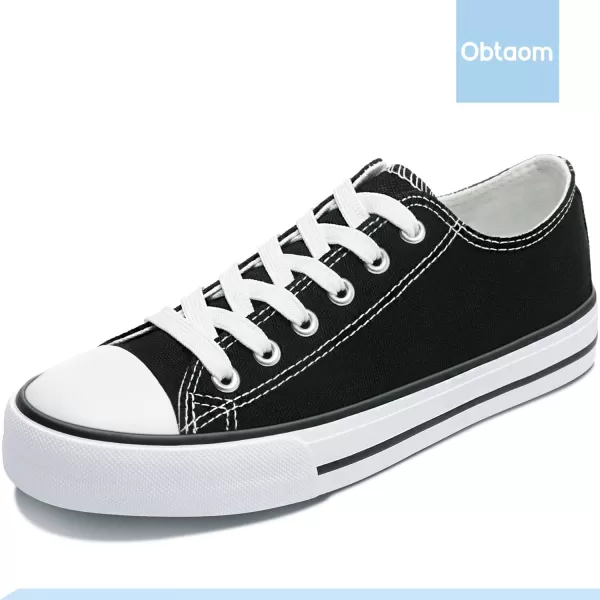 Obtaom Women’s Canvas Shoes Low Top Fashion Sneakers Slip on Walking Shoe