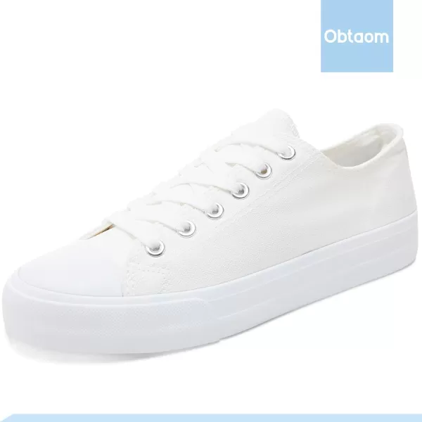 Obtaom Women’s Canvas Shoes Low Top Fashion Sneakers Slip on Walking Shoe