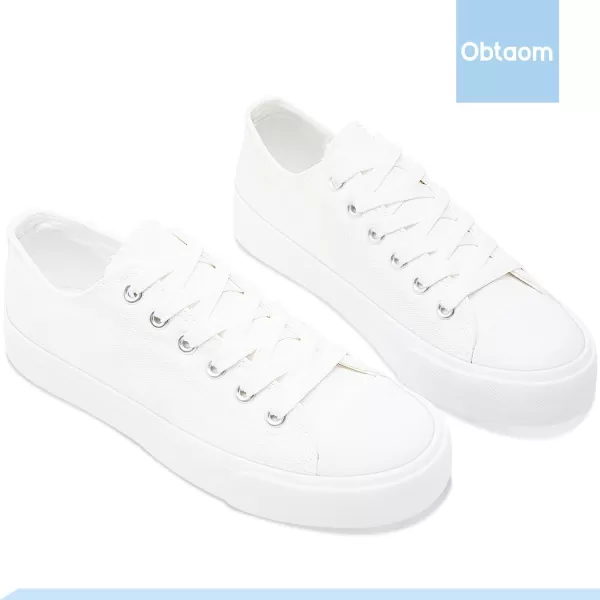 Obtaom Women’s Canvas Shoes Low Top Fashion Sneakers Slip on Walking Shoe