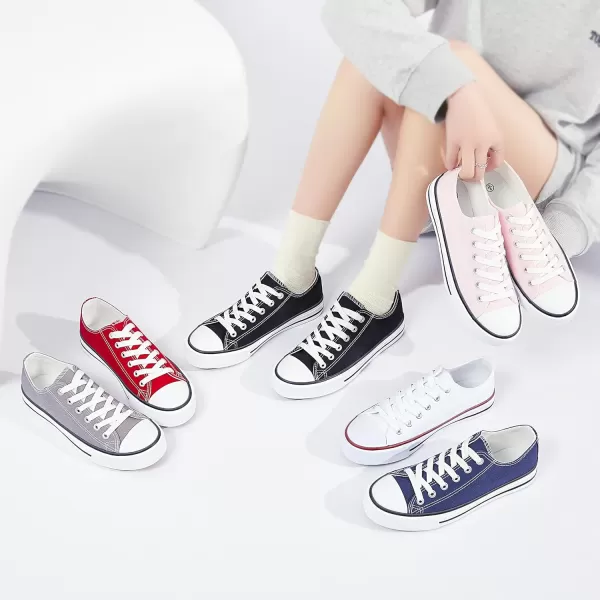 Obtaom Women’s Canvas Shoes Low Top Fashion Sneakers Slip on Walking Shoe