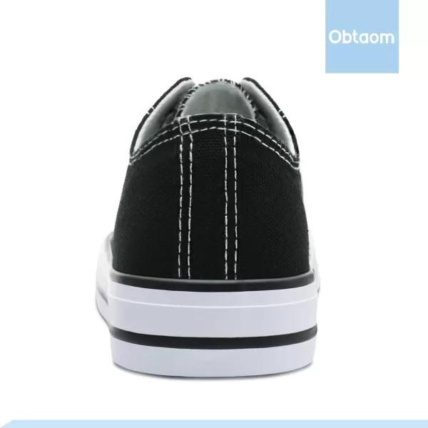 Obtaom Women’s Canvas Shoes Low Top Fashion Sneakers Slip on Walking Shoe