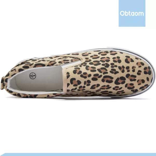 Obtaom Women's White Sneakers Black Slip on Shoes for Women Low Top Canvas Loafers