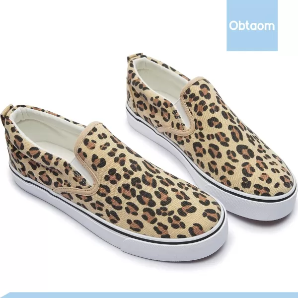 Obtaom Women's White Sneakers Black Slip on Shoes for Women Low Top Canvas Loafers