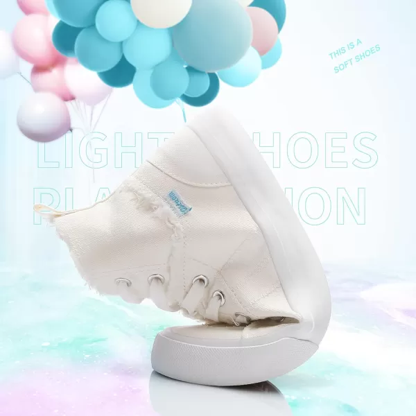 Obtaom womens/mens high top canvas Shoes Play mid calf fashion sneaker casual lace up hi top washed canvas shoes