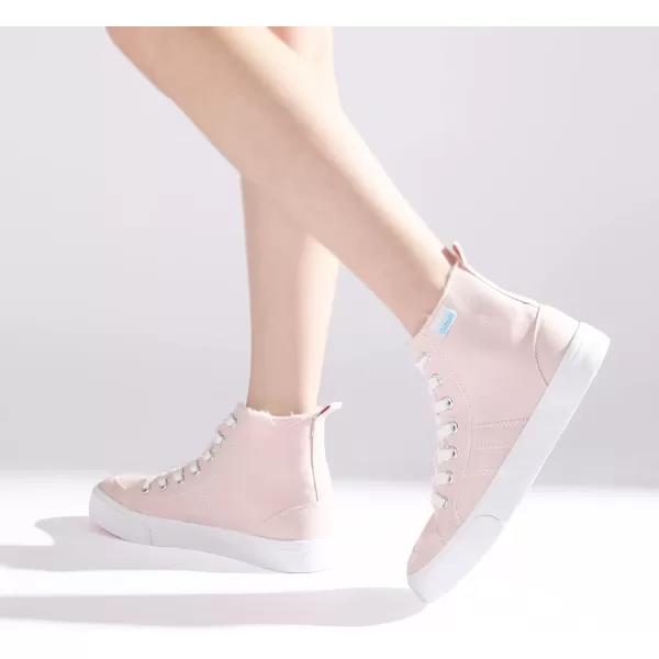 Obtaom womens/mens high top canvas Shoes Play mid calf fashion sneaker casual lace up hi top washed canvas shoes