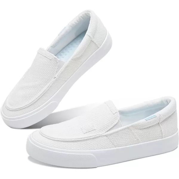 Obtaom Slip On Shoes Canvas Slip On Sneakers Comfy Arch Support Flats Casual Canvas Fashion Sneaker