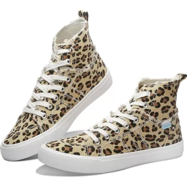 Obtaom womens/mens high top canvas Shoes Play mid calf fashion sneaker casual lace up hi top washed canvas shoes