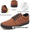 imagekufeiti Mens Canvas Black Casual Shoes Sneakers Low Top Lace Up Walking Shoes Sneakers for MenBrown