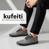 imagekufeiti Mens Canvas Black Casual Shoes Sneakers Low Top Lace Up Walking Shoes Sneakers for MenDark Grey