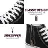imagekufeiti Womens High Top Canvas Sneakers Canvas Shoes Lace up White Black Sneakers Casual Walking ShoesClassic Black