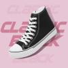 imagekufeiti Womens High Top Canvas Sneakers Canvas Shoes Lace up White Black Sneakers Casual Walking ShoesClassic Black