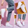 imagekufeiti Womens High Top Canvas Sneakers Canvas Shoes Lace up White Black Sneakers Casual Walking ShoesClassic White